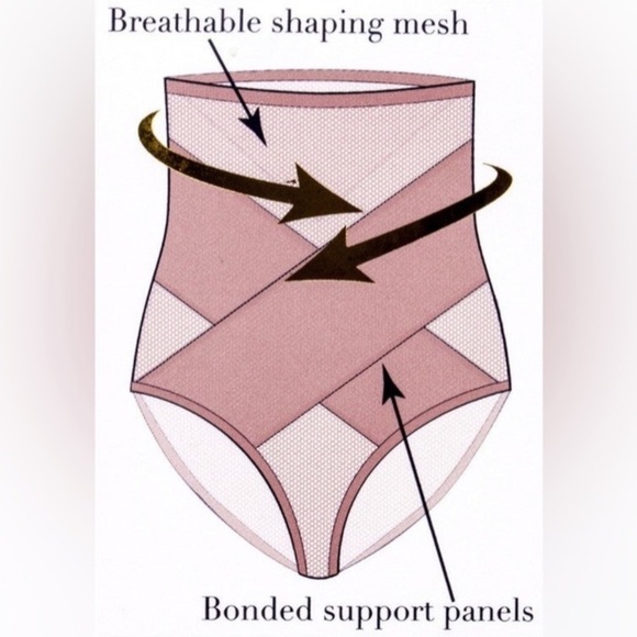 Rachel Roy NWT Shaping Thong High Rise Panty With Tummy Support in Mocha Size M - Picture 3 of 6